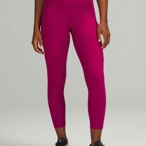 BNWOT - Lululemon Fast and Free High-Rise Crop 23" - Wild Berry